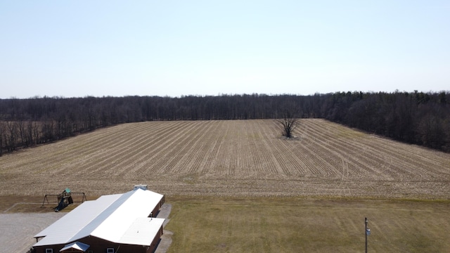 bird's eye view featuring a rural view