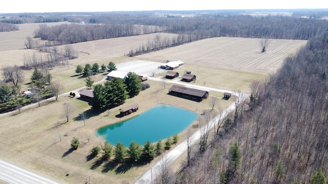 bird's eye view featuring a rural view