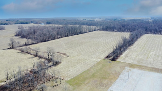 bird's eye view with a rural view