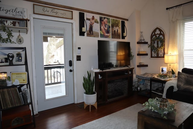 living room featuring wood finished floors