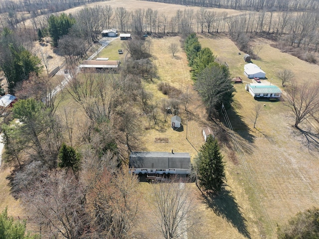 bird's eye view featuring a rural view