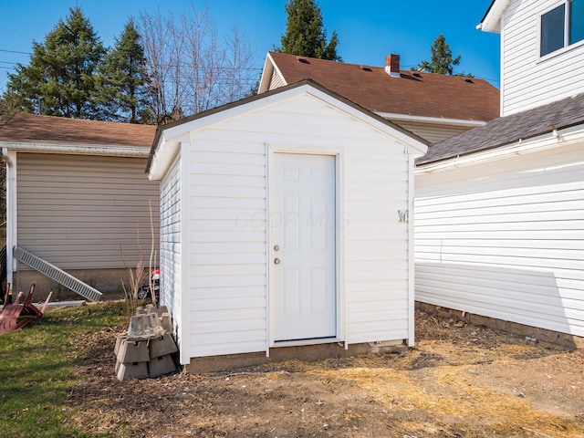 view of shed