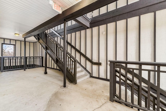 interior space featuring a patio area