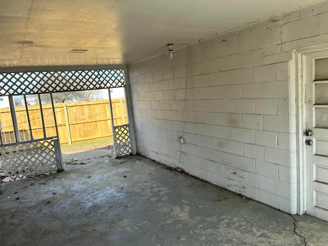 view of patio with fence