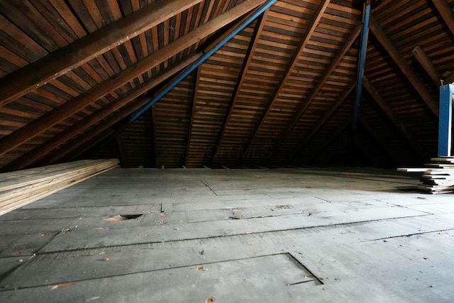 view of attic