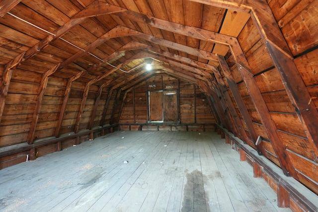 view of attic