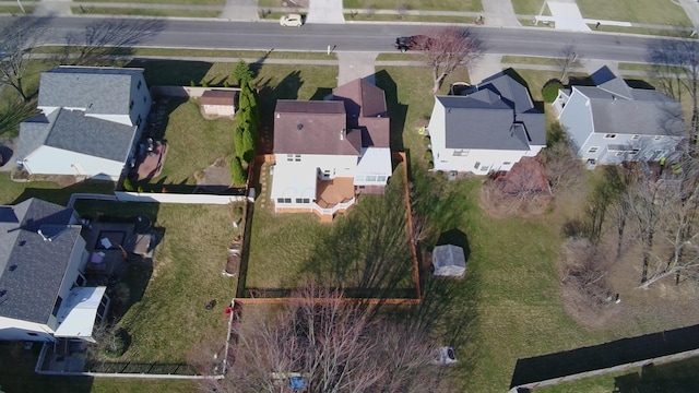 aerial view featuring a residential view