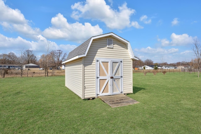 view of shed