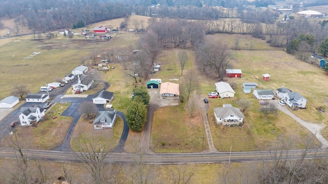 aerial view featuring a rural view