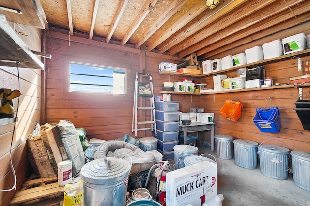 view of storage area