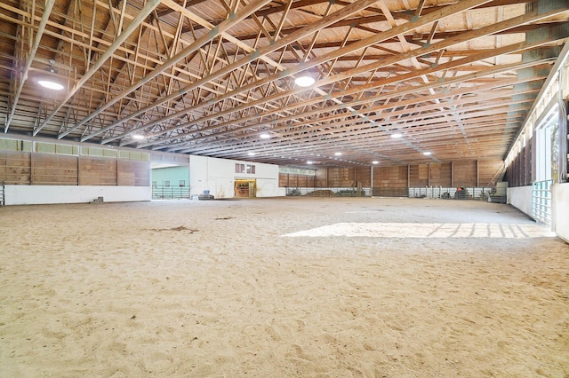 view of horse barn