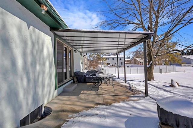 exterior space with a fenced backyard