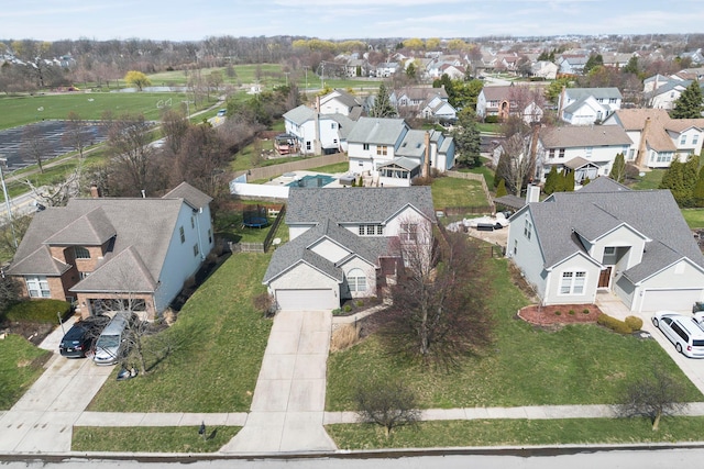 aerial view featuring a residential view