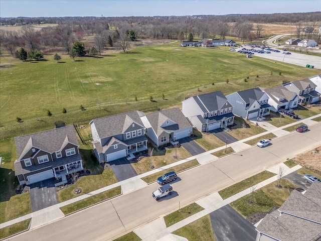 drone / aerial view featuring a residential view