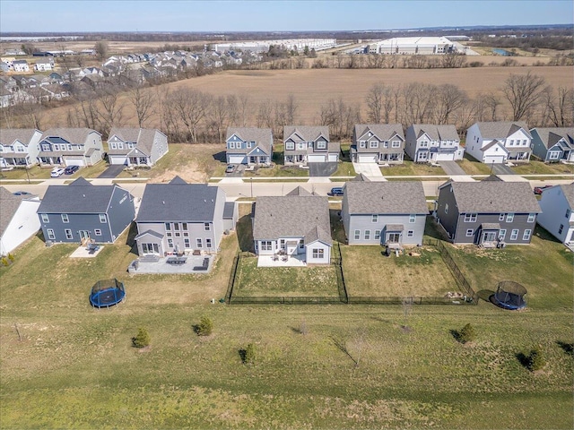 bird's eye view featuring a residential view
