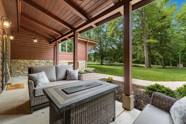 1001 Eckard Rd, Centerburg, OH 43011 - view of patio with outdoor lounge area
