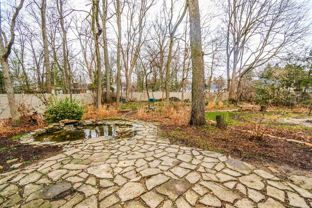 view of patio with a fenced backyard