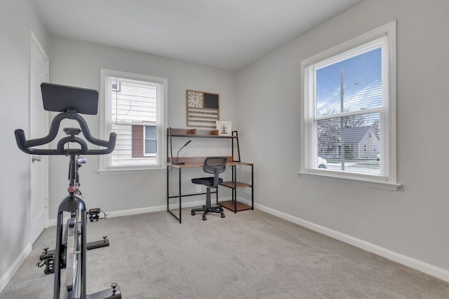 1333 Carolyn Ave, Columbus, OH 43224 - workout area featuring baseboards and carpet floors