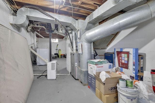 1333 Carolyn Ave, Columbus, OH 43224 - unfinished basement featuring washer / dryer