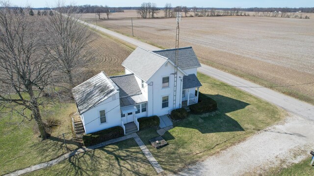 aerial view featuring a rural view