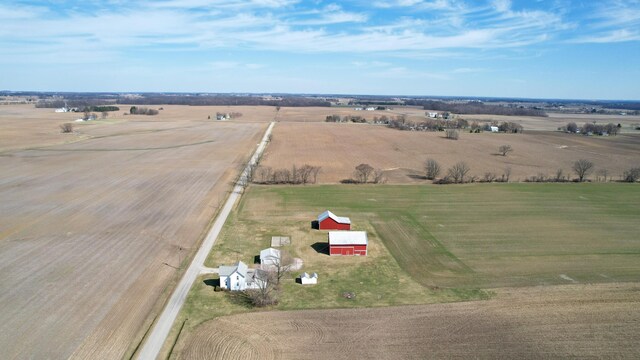 bird's eye view with a rural view