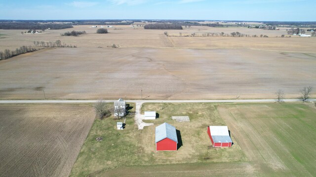 bird's eye view with a rural view