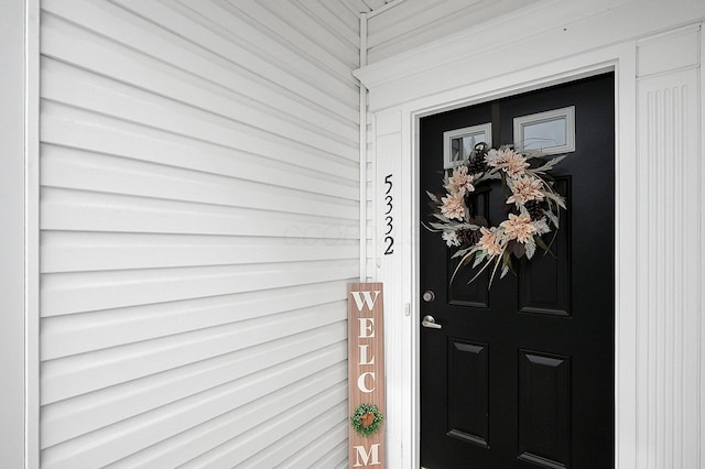 view of exterior entry