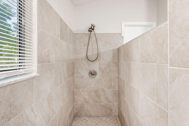 full bath with tiled shower