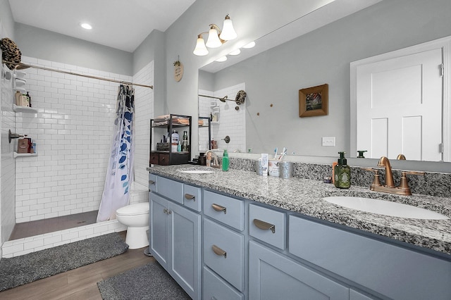 14690 S Perry Rd, Laurelville, OH 43135 - bathroom featuring a sink, wood finished floors, and a shower stall
