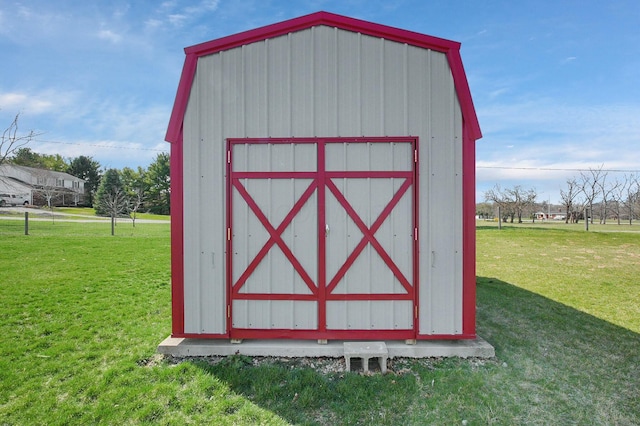 view of shed