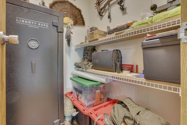 view of storage area