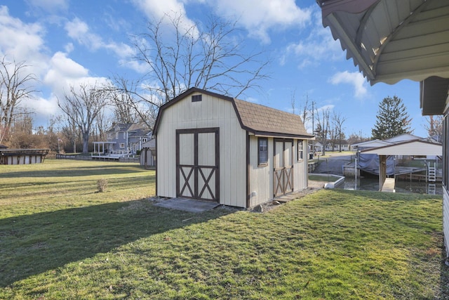 view of shed