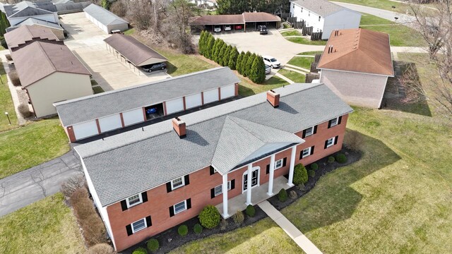 bird's eye view with a residential view
