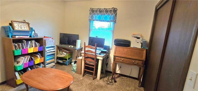 view of carpeted office