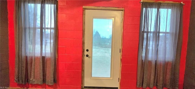 view of doorway to outside