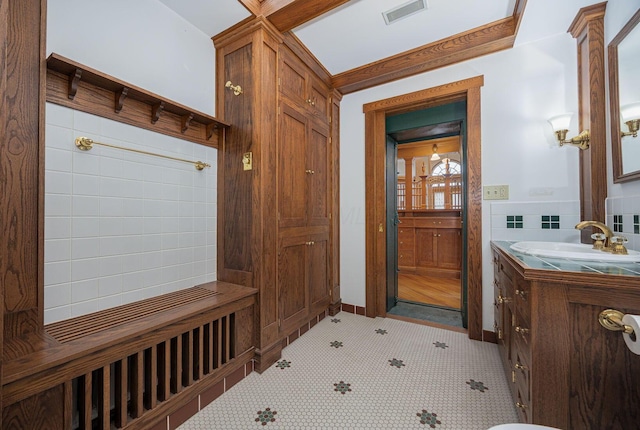 108 W Main St, Glenford, OH 43739 - mudroom with visible vents and a sink