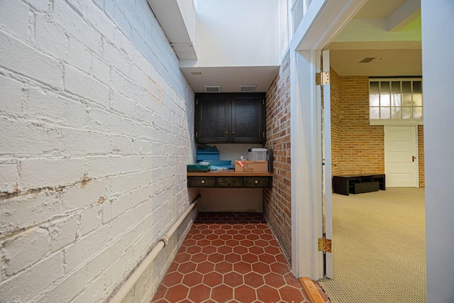 108 W Main St, Glenford, OH 43739 - hall with brick wall