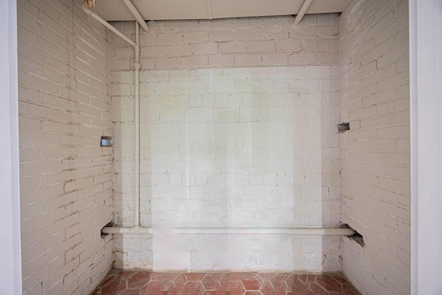 108 W Main St, Glenford, OH 43739 - bathroom with brick wall