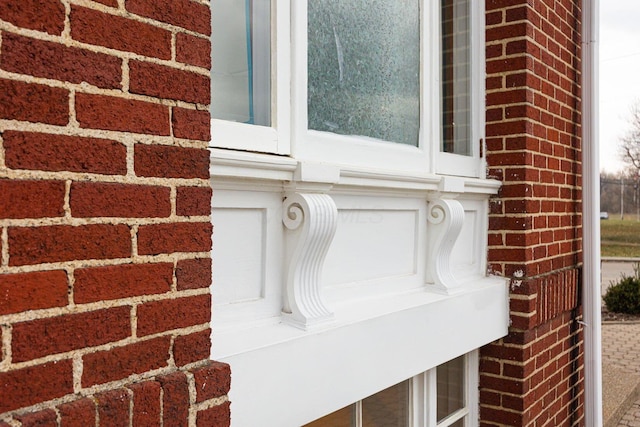 108 W Main St, Glenford, OH 43739 - exterior details featuring brick siding