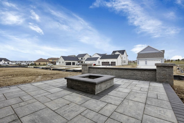 view of patio / terrace featuring a residential view