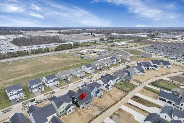 drone / aerial view with a residential view