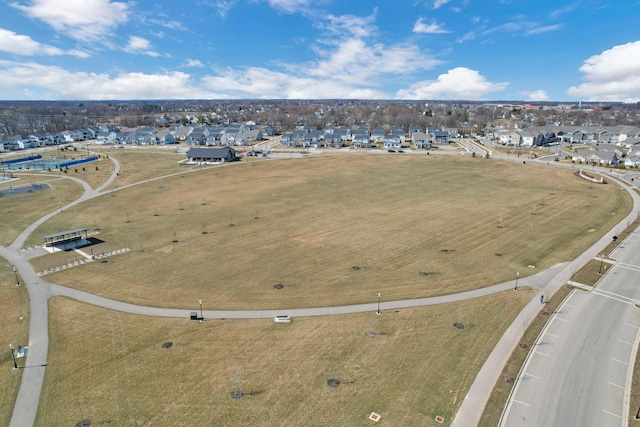 drone / aerial view with a residential view
