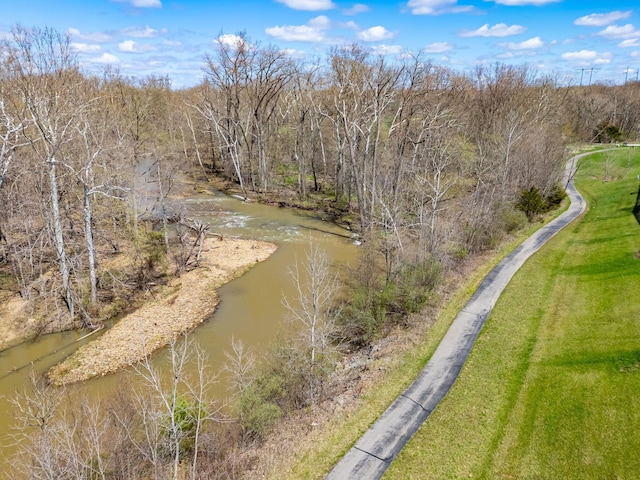 aerial view featuring a view of trees