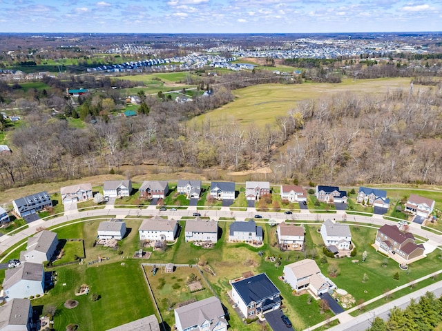 aerial view featuring a residential view