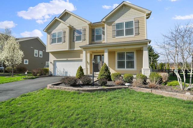 5388 Middlebury Lp, Lewis Center, OH 43035 - craftsman house with an attached garage, driveway, and a front lawn