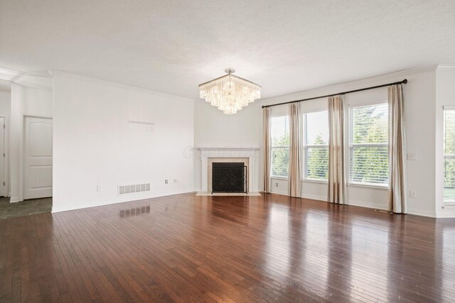 5388 Middlebury Lp, Lewis Center, OH 43035 - unfurnished living room with visible vents, crown molding, and dark wood-style floors