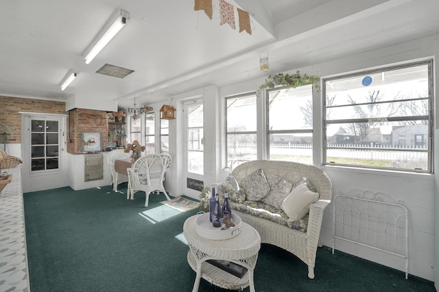 28 John St, Mount Sterling, OH 43143 - sunroom / solarium with a chandelier