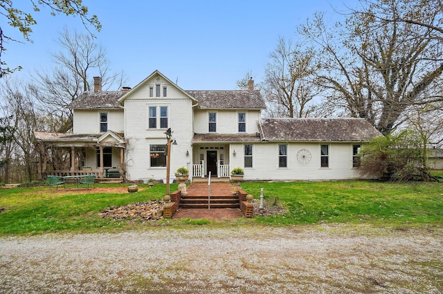 4175 Reynoldsburg Baltimore Rd NW, Baltimore, OH 43105 - view of front of house featuring a front lawn and a chimney