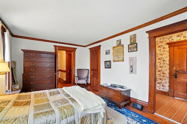 4175 Reynoldsburg Baltimore Rd NW, Baltimore, OH 43105 - bedroom with baseboards, wood finished floors, and crown molding