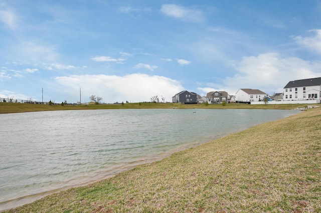 property view of water featuring a residential view